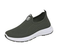 Chaussures de jogging pour femme - Confortables - Élégantes - En mousse à mémoire de forme - Avec sangle et boucle - Légères - Chaussures de fitness légères, vert, 35 EU