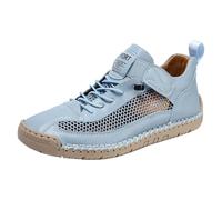 Chaussures de jogging pour homme - Largeur large - Chaussures de sport en maille respirante - Chaussures orthopédiques d'entraînement avec lacets - Chaussures d'été légères et confortables, bleu ciel