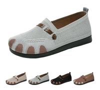 Chaussures de loisirs pour femme - Semelle souple - Chaussures de fitness confortables - Légères - Sans lacets - Chaussures de jogging en maille - Respirantes - Chaussures de trekking et à enfiler