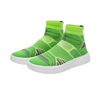 Chaussures de loisirs pour homme pour le printemps et l'automne, coupe mi-haute, coupe semblable à une chaussette et tige en maille. Chaussures anime pour homme, vert, 45 EU