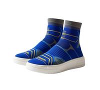 Chaussures de loisirs pour homme pour le printemps et l'automne, coupe mi-haute, coupe semblable à une chaussette et tige en maille. Chaussures anime pour homme, bleu, 45 EU
