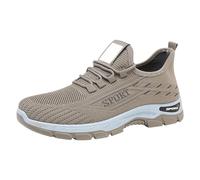 Chaussures de loisirs sportives pour homme - Baskets noires et blanches - Chaussures orthopédiques en maille respirante - Chaussures de trekking confortables - Chaussures de fitness antidérapantes