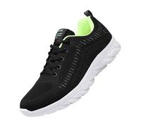 Chaussures de loisirs sportives pour homme - Baskets noires et rouges - Chaussures de course respirantes - Chaussures de trekking légères - Chaussures de fitness confortables - Semelle souple