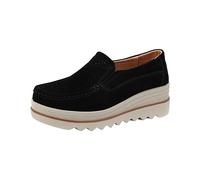 Chaussures de loisirs tendance à talons hauts pour femme - Chaussures à enfiler - Chaussures décontractées confortables - Chaussures d'infirmière pour femme - 38, Noir , 36 EU