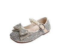 Chaussures de loisirs tendance pour fille avec strass et paillettes - Boucle - Chaussures de danse, argenté, 32 EU
