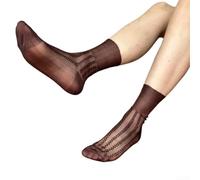 Chaussures de luxe en polyamide classiques rayées - Chaussettes tubulaires rayées jacquard - Bas - Nylon respirant - Vêtements formels - Noir - Bleu foncé - Blanc - Rouge - Vert - Saphir - Café - Gris