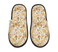 Chaussures De Maison Champignons À Fleurs Groovy Intérieur Et Extérieur Pantoufles Duveteux Fuzzy Pantoufles Voyages Shoes Pour Hiver Chambre À Coucher M