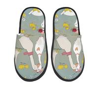 Chaussures De Maison Cute Farm Birds Print Pantoufle Antidérapantes Chaussures Unisexes Slippers Pour Voyages Camping Hôtels L