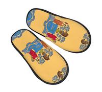 Chaussures De Maison Drapeau Du New Jersey Fuzzy Pantoufles Duveteux Pantoufle Chauds Chaussures Pour Piscine Voyages Hôtels M