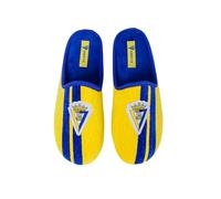 Chaussures de maison du FC Cadiz au design classique avec le blason officiel du club, fabriquées en Espagne avec des matériaux résistants. Semelle antidérapante, lavable, citronier, 40 EU