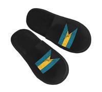 Chaussures De Maison Flag Of The Bahamas Texture Effect Shoes Antidérapantes Pantoufle Duveteux Chaussures Pour Chambre À Coucher Spa Hôtels L