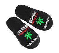 Chaussures De Maison Marijuana Is A Proven Medicine Shoes Intérieur Et Extérieur Fuzzy Pantoufles Pour Femme Et Homme Chaussures Pour Spa Hôtels Voyages M