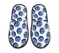 Chaussures De Maison Myrtille Saphir Mignonne Fuzzy Pantoufles Pour Femme Et Homme Pantoufle Intérieur Et Extérieur Shoes Pour Voyages Fête Hôtels M