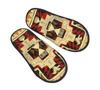 Chaussures De Maison Native American Style Pattern Fuzzy Pantoufles Pour Femme Et Homme Pantoufles Intérieur Et Extérieur Slippers Pour Camping Voyages Spa L