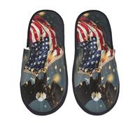 Chaussures De Maison North American Bald Eagle Print Pantoufles Intérieur Et Extérieur Pantoufle Outdoor Shoes Pour Camping Fête Hiver L