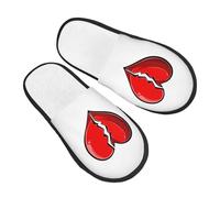 Chaussures De Maison Romantic Red Broken Heart Fuzzy Pantoufles Chauds Slippers Outdoor Pantoufle Pour Piscine Fête Voyages L