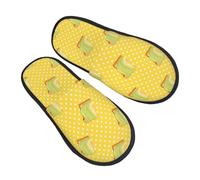 Chaussures De Maison Sandwich À L'Avocat Sur Un Pot Jaune Et Blanc Unisexes Slippers Chauds Chaussures Camping Pantoufles Pour Hôtels Spa L
