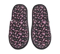 Chaussures De Maison Sensibilisation Au Cancer Du Sein (2) Outdoor Shoes Duveteux Slippers Chambre À Coucher Pantoufles Pour Spa Voyages M