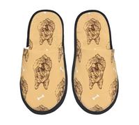 Chaussures De Maison Shepherd Dog Print Fuzzy Pantoufles Outdoor Slippers Antidérapantes Chaussures Pour Voyages Hôtels Fête M