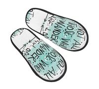 Chaussures De Maison Tous Ceux Qui Errent Ne Sont Pas Perdus1 Outdoor Fuzzy Pantoufles Antidérapantes Slippers Spa Pantoufles Pour Voyages Hôtels L