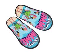 Chaussures De Maison Trio De Flamants Roses De Plage Pour Femme Et Homme Pantoufles Unisexes Slippers Piscine Chaussures Pour Hôtels Fête L