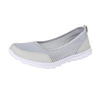 Chaussures de marche à enfiler pour femme - En maille respirante - Légères - Ouverture peu profonde - Mains libres - Avec mousse à mémoire de forme - Pour le travail en plein air - Chaussures