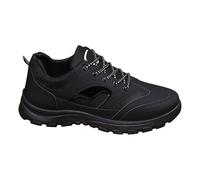 Chaussures de marche basses pour homme avec semelle en caoutchouc haute traction et dessus en cuir durable, imperméables, respirantes et légères pour l'extérieur, la randonnée et le trekking, support