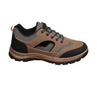 Chaussures de marche basses pour homme avec semelle en caoutchouc haute traction et dessus en cuir durable, imperméables, respirantes et légères pour l'extérieur, la randonnée et le trekking, support