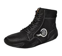 Chaussures De Marche Chaussures Décontractées Homme Style Coréen Montantes Respirantes Confort Quotidien Sneakers Mode Urbaine Casual (Black, 42)