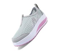 Chaussures de Marche Confortables pour Femmes avec Soutien de la voûte Plantaire Chaussures orthopédiques médicales pour fasciite Sportives Larges antidérapantes légères (Grey, 36)