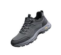 Chaussures de marche décontractées à lacets pour homme - Robustes et confortables - Pour tous les jours, gris, 36 1/3 EU