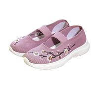 Chaussures de marche d'été légères et élégantes pour femme | Ballerines confortables en tricot - Chaussures Mary Jane sportives - Semelle souple et flexible - Chaussures de sport