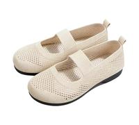 Chaussures de marche en maille pour femme - Chaussures basses pour fasciite plantaire peu profonde - Chaussures plates d'été tendance et élégantes en maille - Chaussures d'entraînement athlétiques