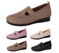 Chaussures de marche en maille pour femme - Coupe large - Chaussures orthopédiques à semelle souple - Chaussures orthopédiques à tige basse - Pour l'été, le tennis, la course à pied - Chaussures de