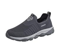 Chaussures de marche et de randonnée colorées respirantes et légères de grande taille Chaussures de sport décontractées en maille Chaussures de marche Internationaliste pour femme Baskets, gris foncé