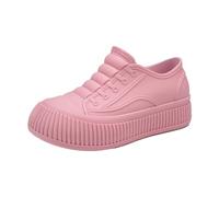 Chaussures de marche imperméables pour femme - Coupe large - Bottes de pluie pour femme - Mignonnes, douces et confortables - Chaussures de course à pied - Couleur unie - Légères - Chaussures de