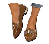Chaussures de Marche Légères et Confortables Bottine Talon Haut Ballerines pour Femmes, Chaussures antidérapantes, Confortables et Sportives d'été. Bottines Compensées pour avec Talon (Brown, 39)