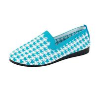 Chaussures de Marche Légères et Confortables Chaussure Hiver Chaude 2023 Automne Nouvelle Europe Et Les États- Commerce Extérieur Tête Ronde Plat Chaussures Femme Bouche Peu Profonde Sport(Blue, 40)