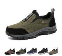 Chaussures de marche orthopédiques confortables et imperméables pour homme, décontractées, tendance, respirantes, à enfiler, imperméables, antidérapantes, légères, marron, 48 EU