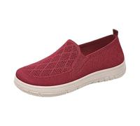 Chaussures de marche pieds nus pour femme - Élégantes - En mousse à mémoire de forme - Chaussures de jogging - Chaussures de fitness légères, rouge, 40 EU