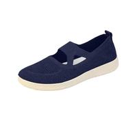 Chaussures de marche plates en tricot avec découpes style espadrilles | Chaussures plates en tricot respirant avec découpes pour une marche d'été élégante et décontractée et une facilité