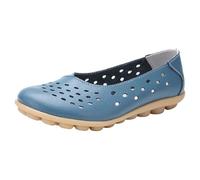 Chaussures de marche pour femme - Antidérapantes et respirantes - Élégantes - En mousse à mémoire de forme - Chaussures de jogging - Chaussures de fitness légères, bleu clair, 43 EU