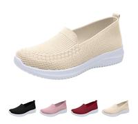 Chaussures de marche pour femme - Chaussures de tennis antidérapantes en maille respirante - Baskets légères et décontractées pour les trajets quotidiens, kaki, 38.5 EU