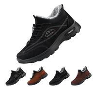 Chaussures de marche pour homme - Imperméables - Doublées - Réglables - Avec lacets - Antidérapantes - Semelle fixe - Résistantes à l'abrasion - Chaussures de sport, BK1., 40 EU