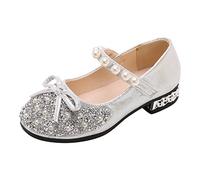 Chaussures de mariage pour enfants et filles - Chaussures pour fille - Avec perles et strass - Chaussures de princesse - Chaussures de danse - Chaussures d'école - Chaussures à talons bas - Chaussures