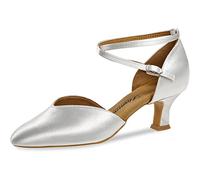 Chaussures de mariée pour Femmes Diamond 105-068-092-Y - Satin Blanc - Régulier - 5 cm Latino - Taille: UK 4,5