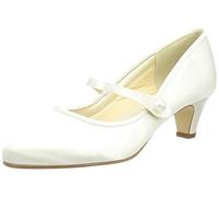 Chaussures de mariées Rainbow Club Heather - Escarpins, Coloris Ivoire crème, Satin, sobres, rembourrées et Confortables, Bride, Talon Massif, Femmes T. 42 EU (9 UK)