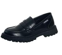 Chaussures de Mercredi pour Femmes et Adolescentes, Mocassins Noirs à Semelle épaisse, Chaussures d'école