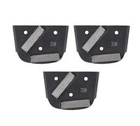 Chaussures de Meulage Diamant 30 Grains, 3 Pièces, 2 Dents, Chaussures de Polissage Diamant, Outil de Bloc Polyvalent pour le Meulage de Sol de Peinture en Béton