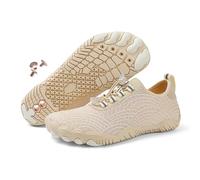 Chaussures de mise à la terre en cuivre pour homme et femme - Neuropathie, randonnée pieds nus - Légères et antidérapantes, H01 abricot, 38 EU